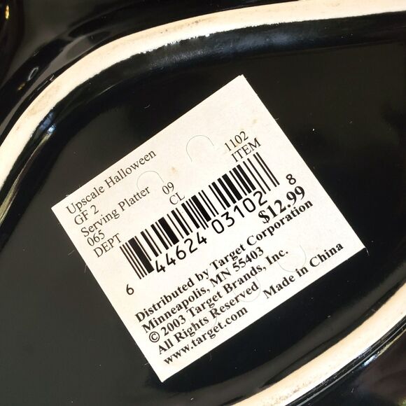 VTG 2003 Target Halloween Serving Platter 3-Section Ceramic 13" Retro Graphics - Picture 6 of 12